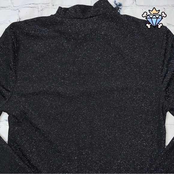 SHEIN MEN MOCK NECK LONG SLEEVE GLITTER CROPPED SHIRT SIZE MEDIUM FITTED - Picture 7 of 7